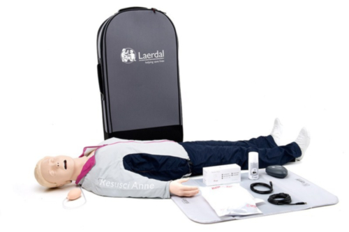 Resusci Anne QCPR corpo intero con testa intubabile e trolley - 5517