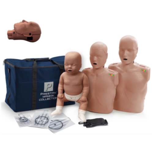 Prestan Professional Pro+ CPR Training Mannequins Collection Pack (Pelle scura) 