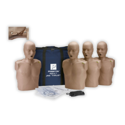 Prestan Jaw-Thrust CPR Manikin Confezione da 4 (pelle scura) 